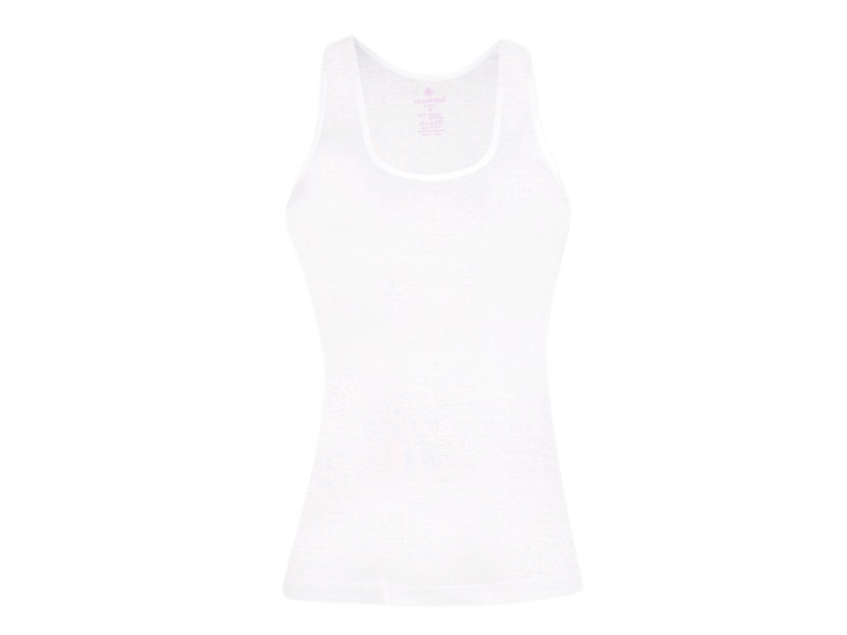 BEYAZ RİBANA BİYELİ GENİŞ ASKILI BASYAN ATLET 2XL