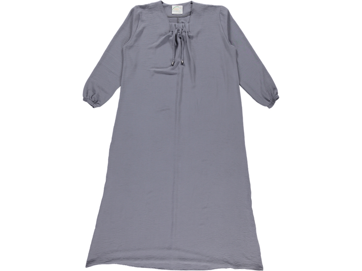 AEROBİN YAKA LASTİKLİ BAYAN ELBİSE L/XXL