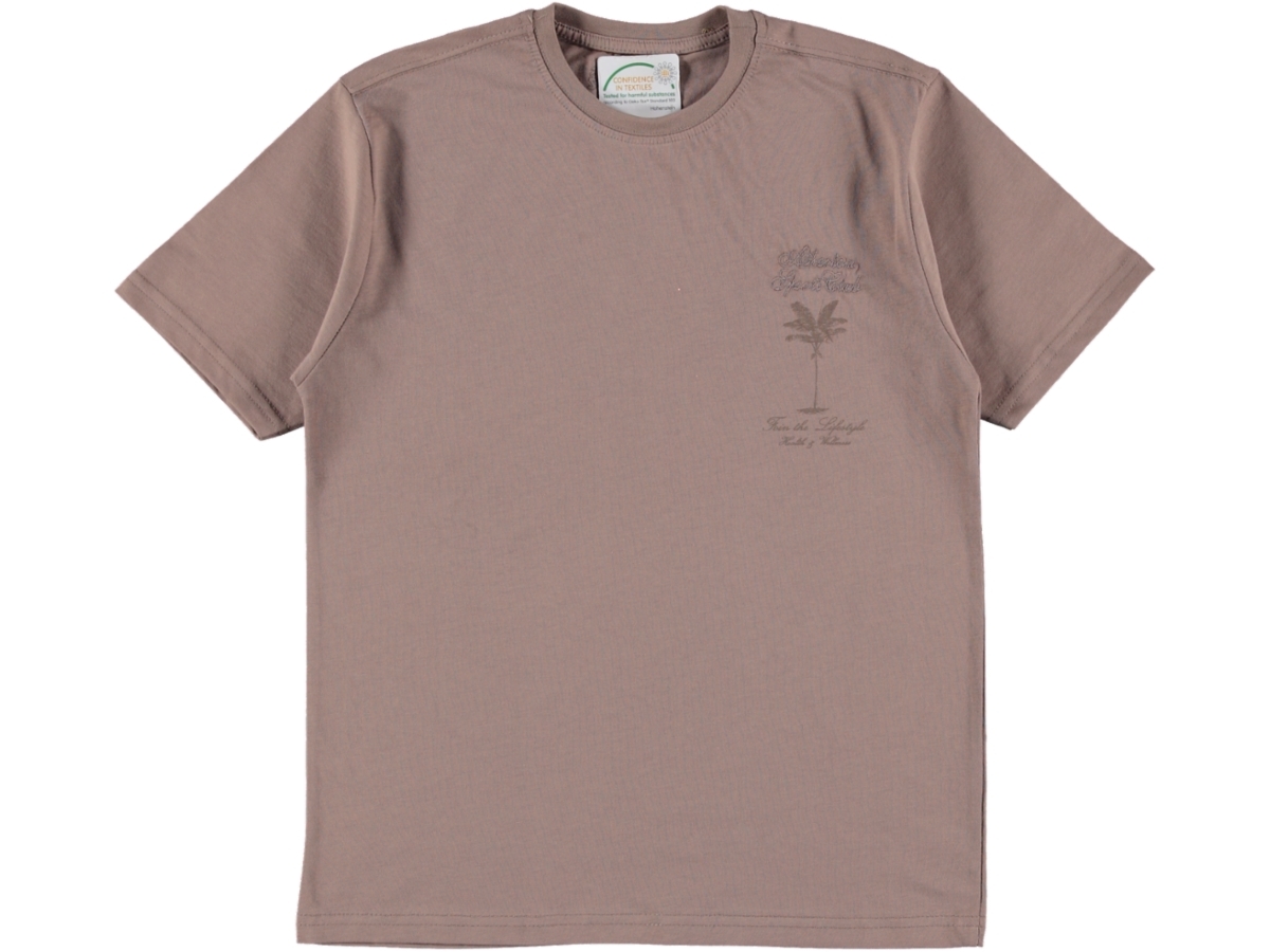 -3125 ERKEK 9/12  YAŞ O YAKA NAKIŞLI TSHIRT