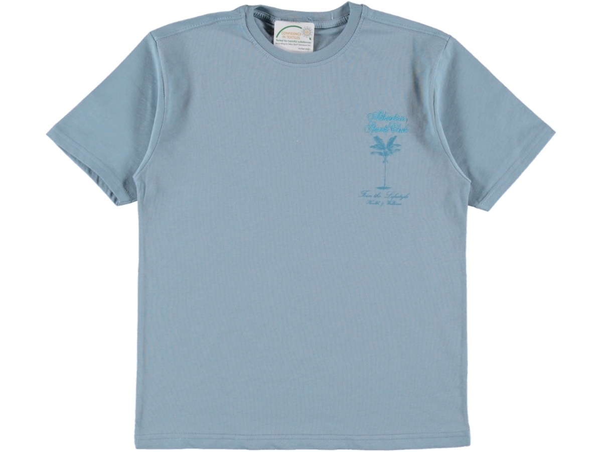 -4125 ERKEK 13/16 YAŞ O YAKA NAKIŞLI TSHIRT