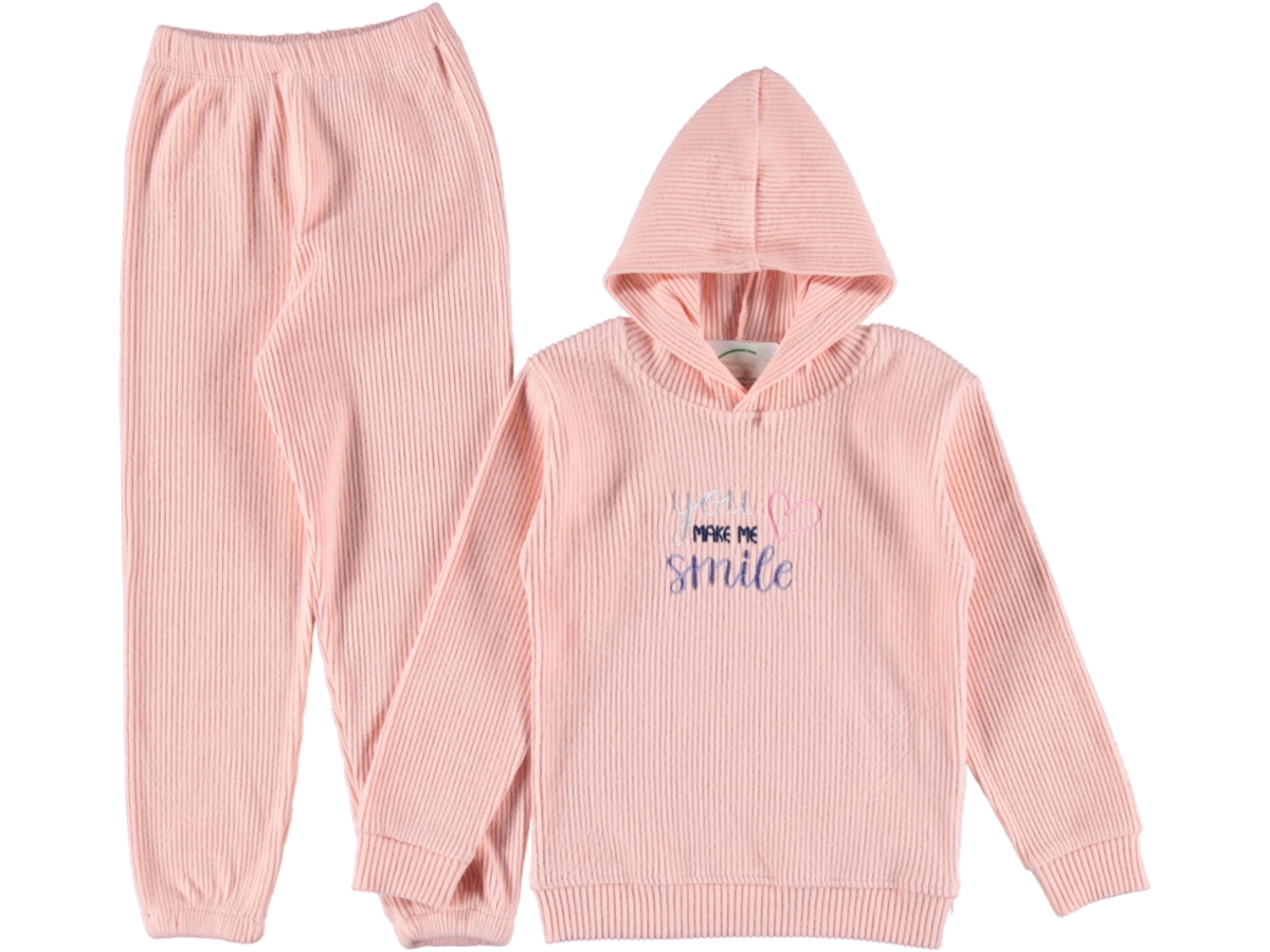 YOU MAKE ME SMİLE NAKIŞLI FİTİLLİ TAKIM 5Y,6Y,7Y,8Y Kız