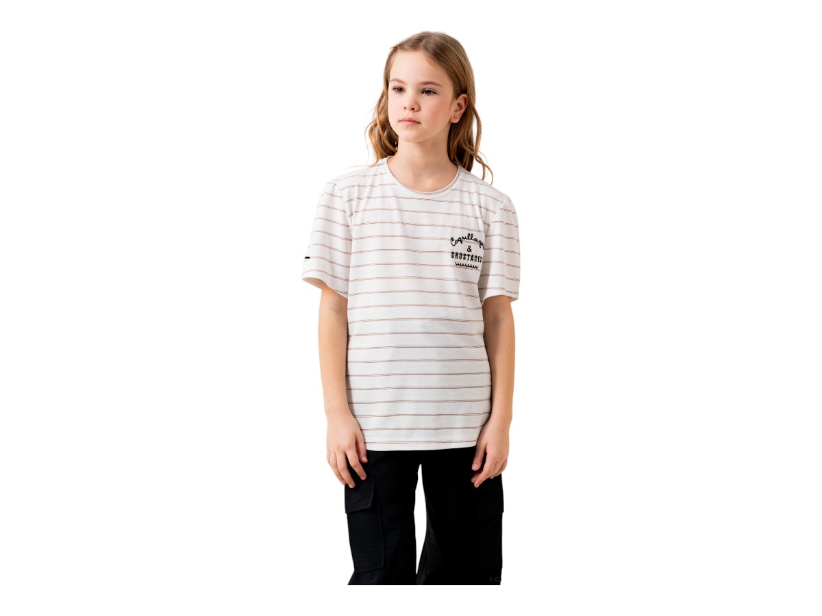 7/10YAŞ KIZ GÖĞÜS CROSTACES NAKIŞLI TSHIRT