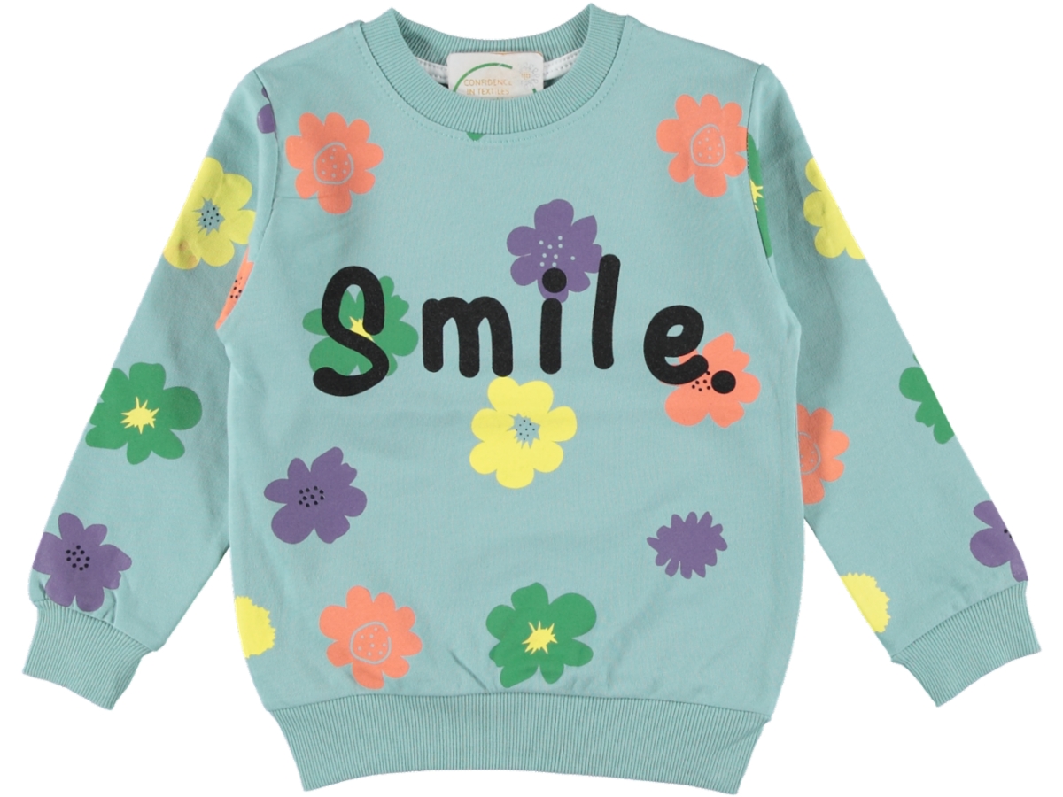 SMILE ÇİÇEK BASKILI KIZ SWEAT 8/12 YAŞ