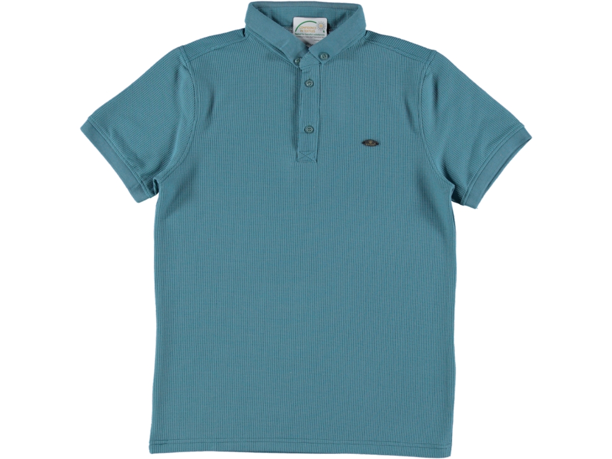 ERKEK WAFFLE AYAKLI YAKA TİŞÖRT S/2XL
