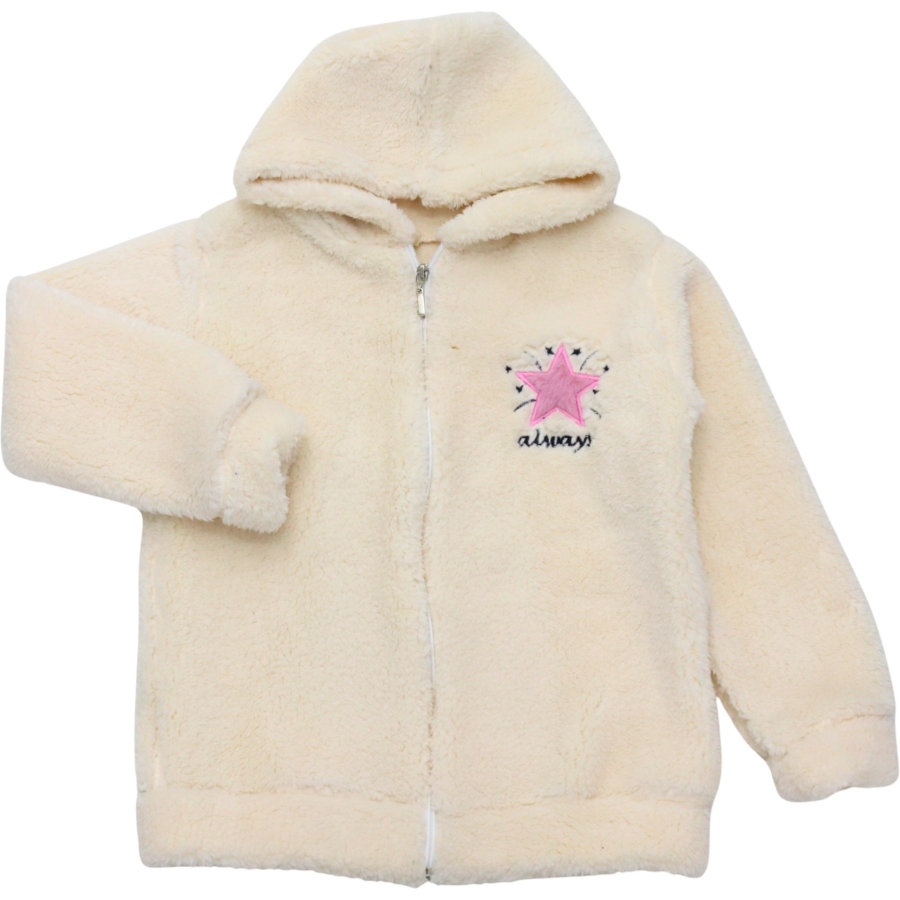 ALWAYS YILDIZ NAKIŞLI PELUŞ KIZ CEKET 5/8 YAŞ