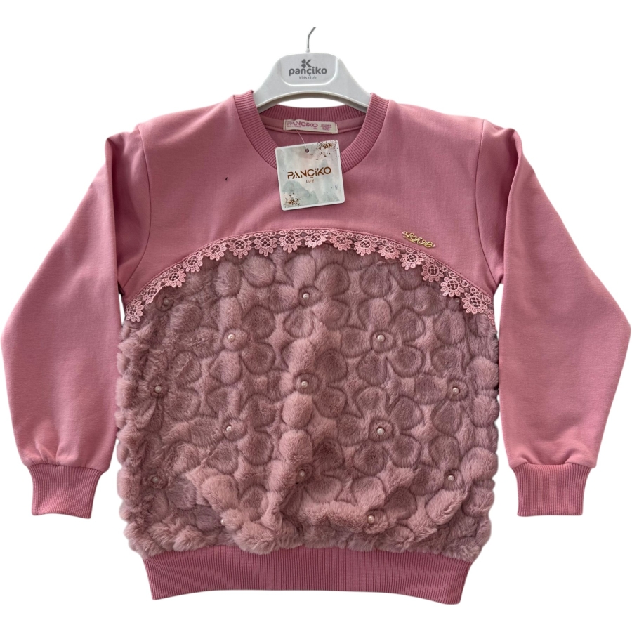 ÖN PELUŞ İNCİLİ İKİ İP KIZ SWEAT 9/12 YAŞ