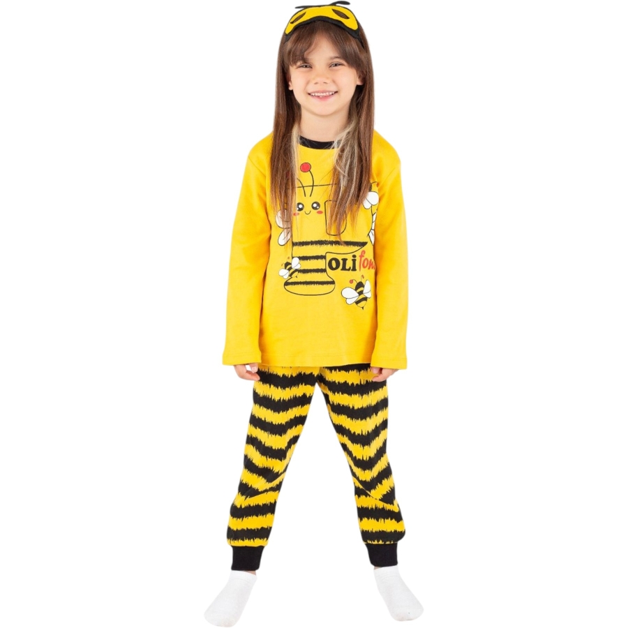 ARI BASKILI KIZ PİJAMA TAKIM 3/6 YAŞ