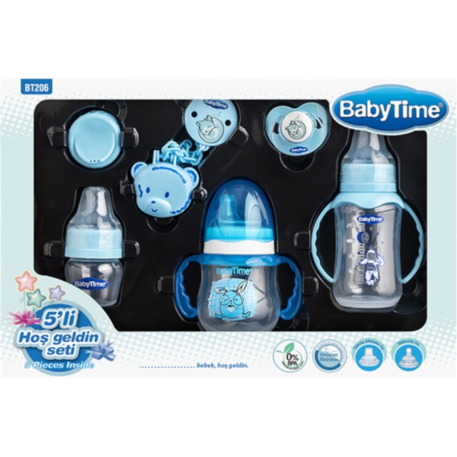BABYTİME 5’Lİ HOŞ GELDİN SETİ MAVİ 1/18 AY