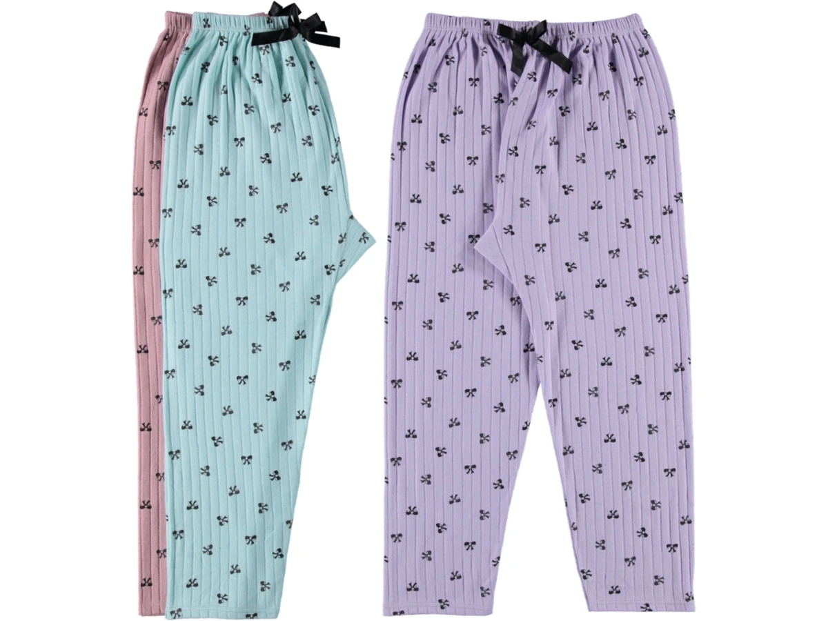 BASKILI ŞARDONLU FİYONKLU SÜPREM PİJAMA XL/2XL