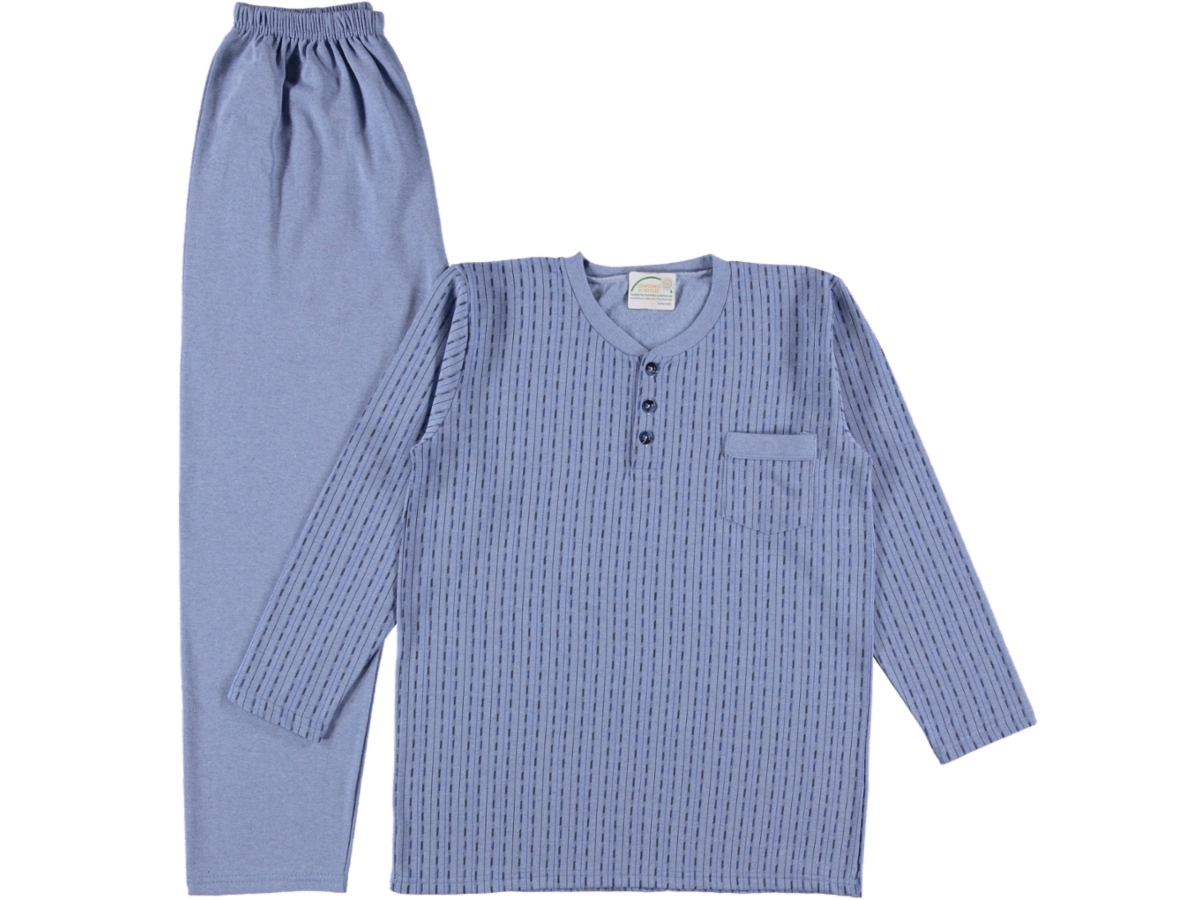 BATTAL ÜÇ DÜĞME ŞARDONLU ERKEK PİJAMA TAKIM XL/2XL