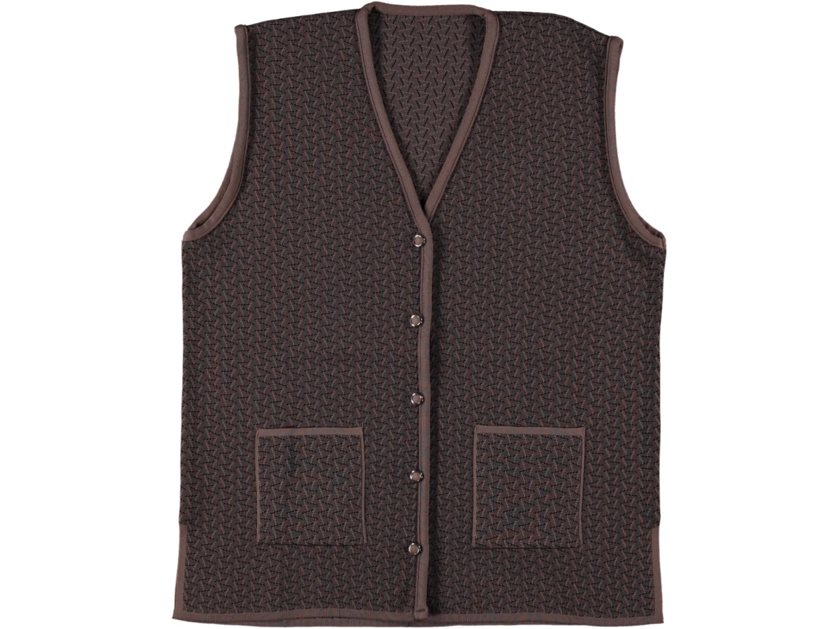 BAYAN DESENLİ KISA YELEK L/XL