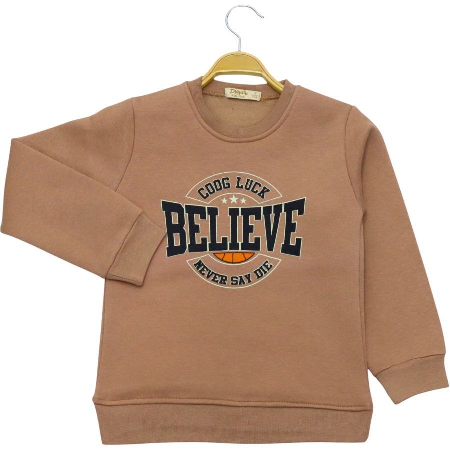 BELİEVE BASKILI ÜÇ İP ERKEK SWEAT 3/7 YAŞ