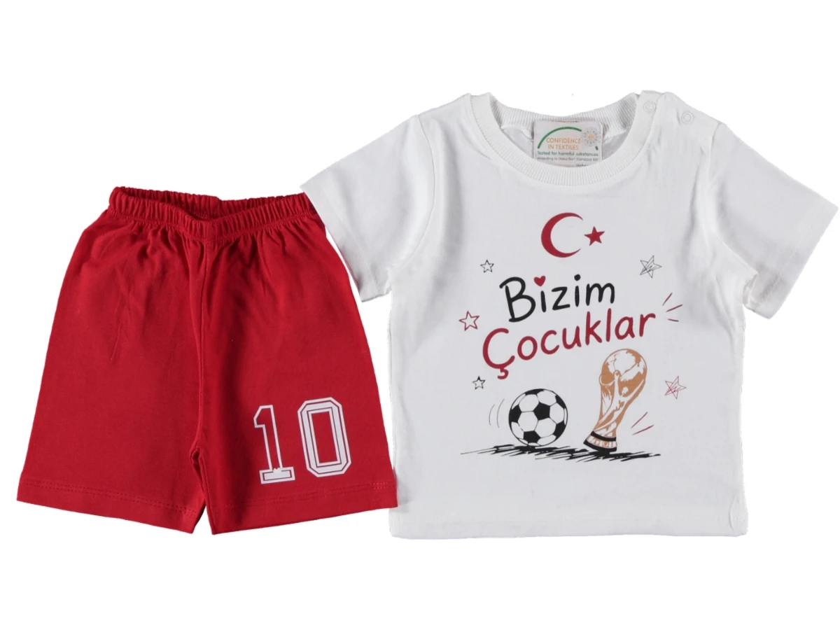 BİZİM ÇOCUKLAR KUPA BASKILI KISAKOL SÜPREM TAKIM 9/18 AY
