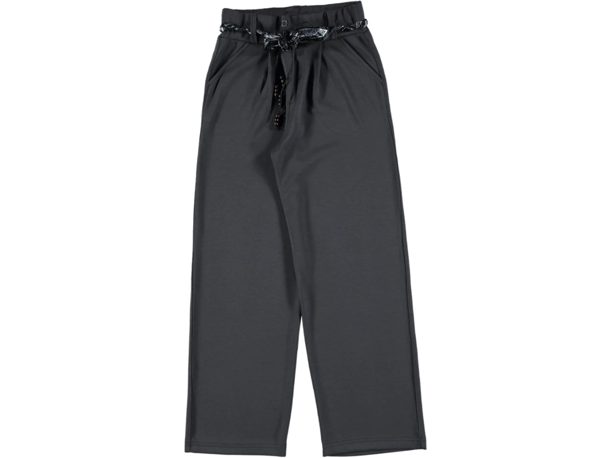 ÇİFT DÜĞMELİ AKSESUARLI MODAL PALAZZO BAYAN PANTOLON S/XL