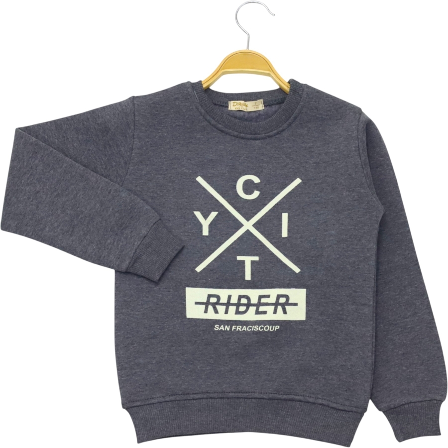 CİTY BASKILI ÜÇ İP ERKEK SWEAT 3/7YAŞ
