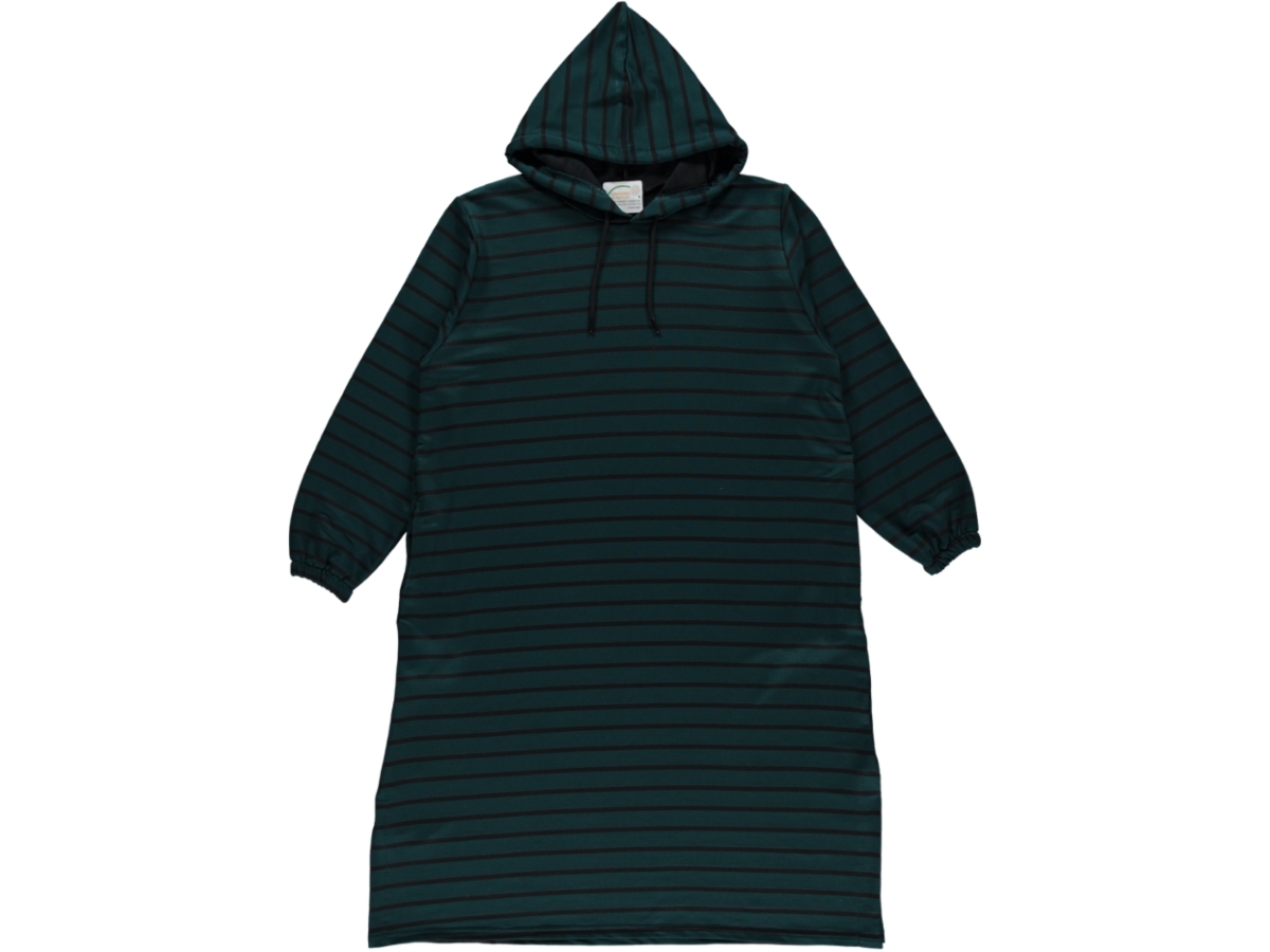 ÇİZGİLİ CEPLİ KAPÜŞONLU BAYAN TUNİK L/2XL