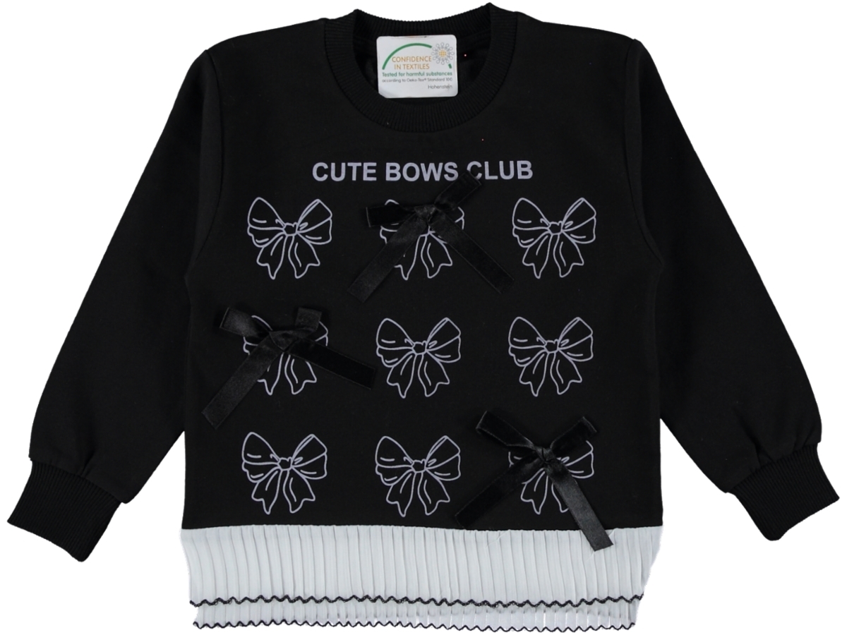 ÇOCUK KURDELE BASKI KIZ SWEAT 5/8 YAŞ