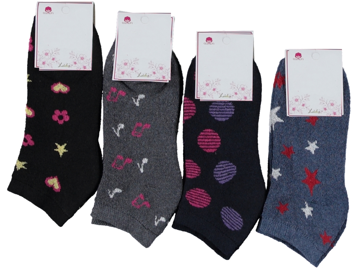 DESENLİ HAVLU BAYAN PATİK