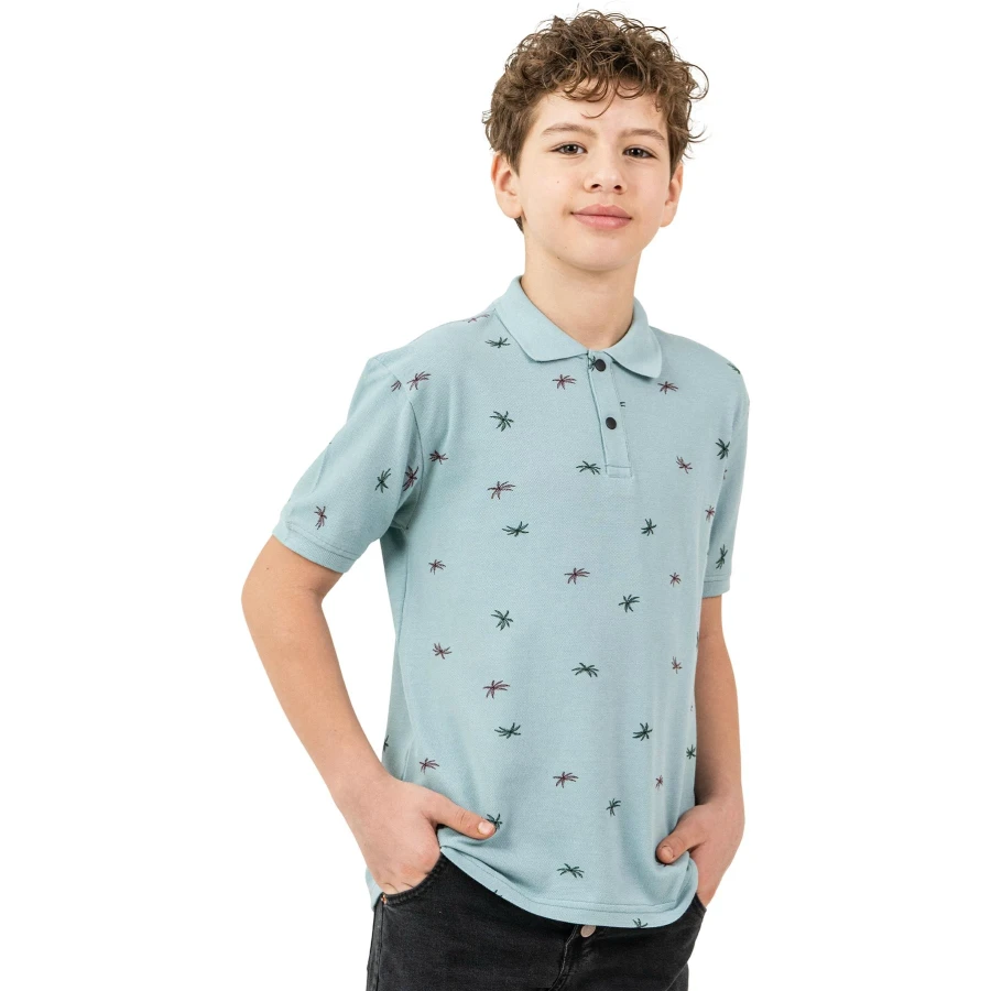DESENLİ POLO YAKA TİŞÖRT 9Y,10Y,11Y,12Y Erkek