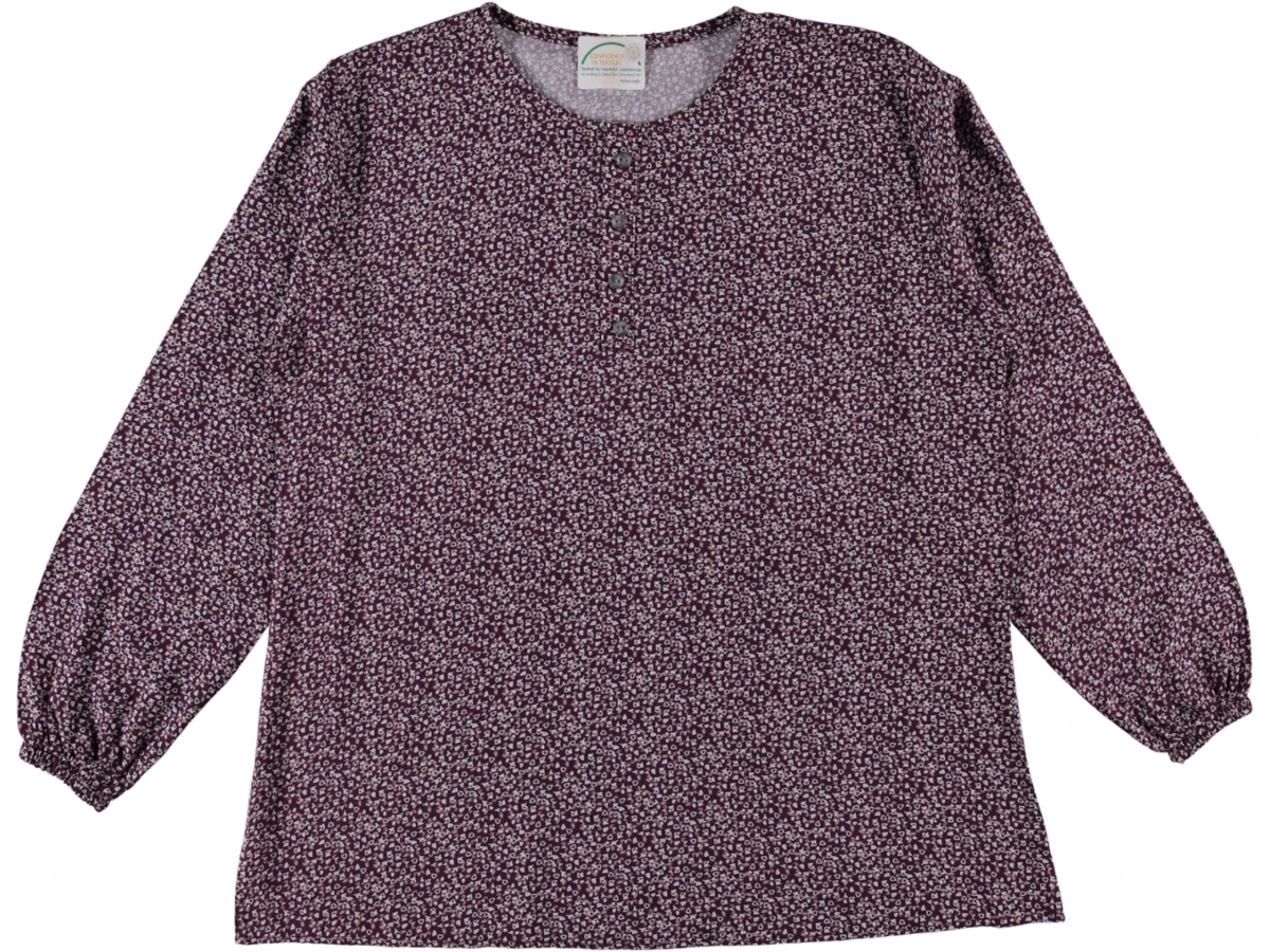DOKUMA DESENLİ DÜĞMELİ BLUZ XL/3XL