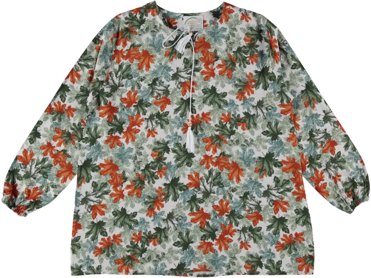 DOKUMA DESENLİ YAKA İPLİ BAYAN BLUZ 3XL/6XL