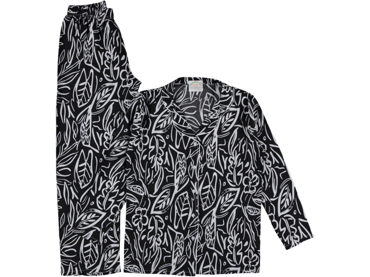 DOKUMA UZUN KOL PİJAMA TAKIMI S/3XL