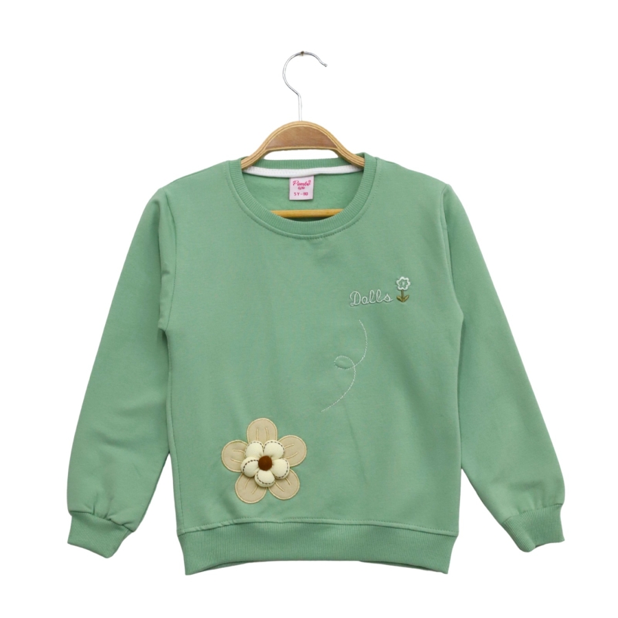 DOLLS PAPATYA NAKIŞLI KIZ SWEAT  7/10 YAŞ