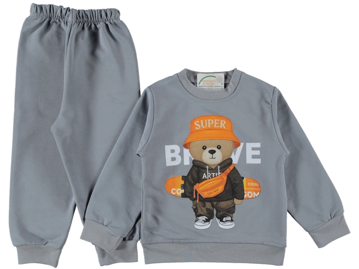  BRAVE BASKILI İKİ İP ERKEK TAKIM 3/7 YAŞ