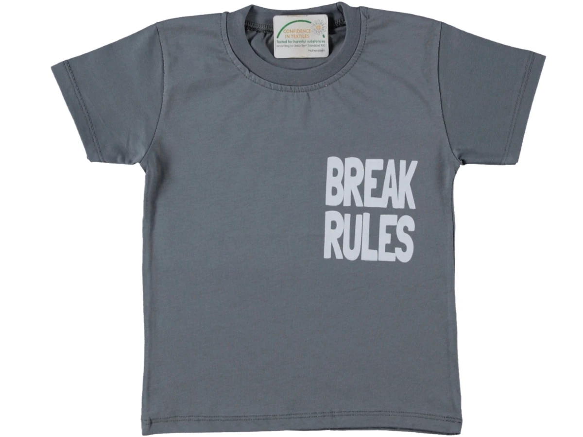 ERKEK ÇOCUK BREAK RULES BASKILI SÜPREM TİŞÖRT 3/11 YAŞ