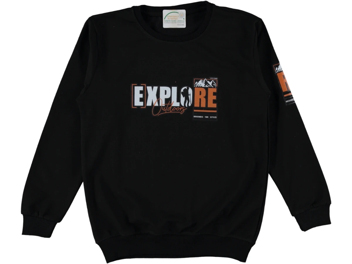ERKEK ÇOCUK EXPLORE BASKILI İKİ İP SWEAT 9/12 YAŞ