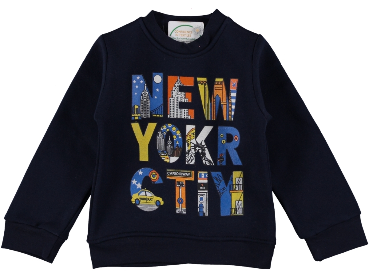  NEWYORK CTY BASKILI ÜÇ İP ERKEK SWEAT 3/7 YAŞ