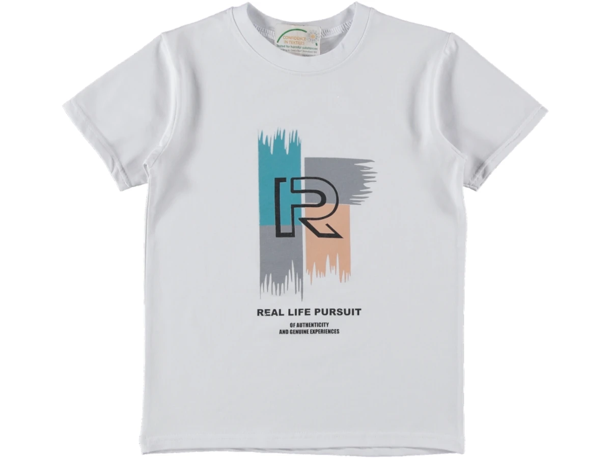 R RENKLİ BASKILI SÜPREM TİŞÖRT 9/12 YAŞ