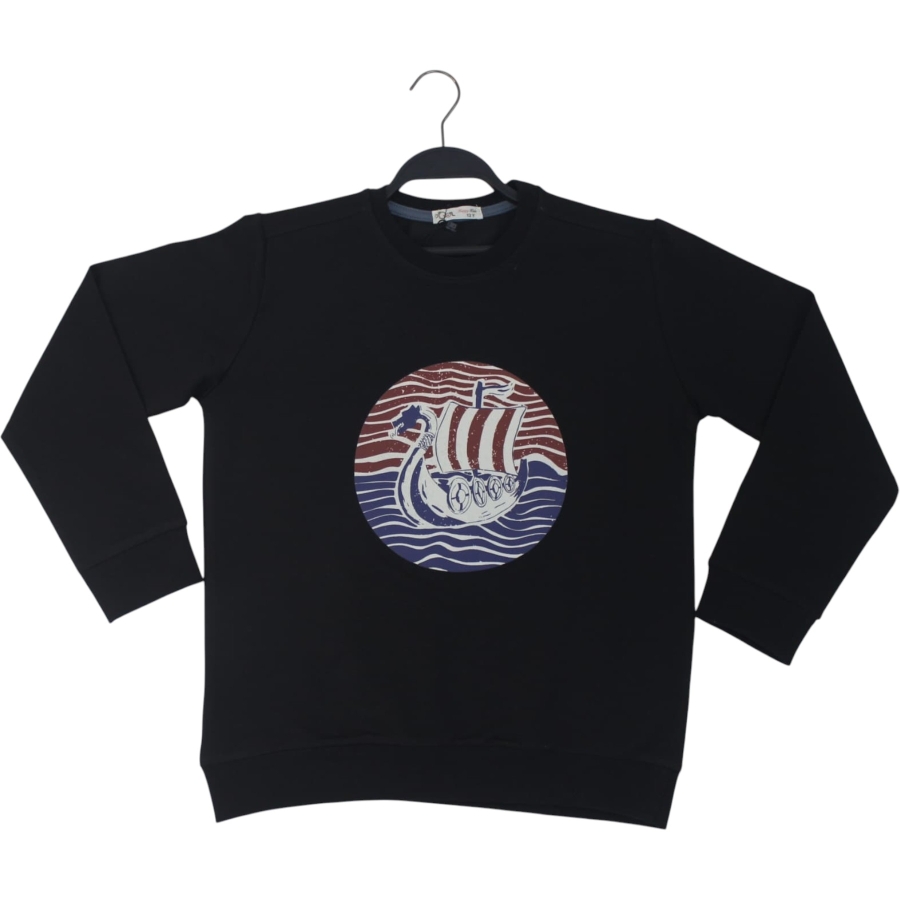  KORSAN GEMİ BASKILI SWEAT 9/12 YAŞ