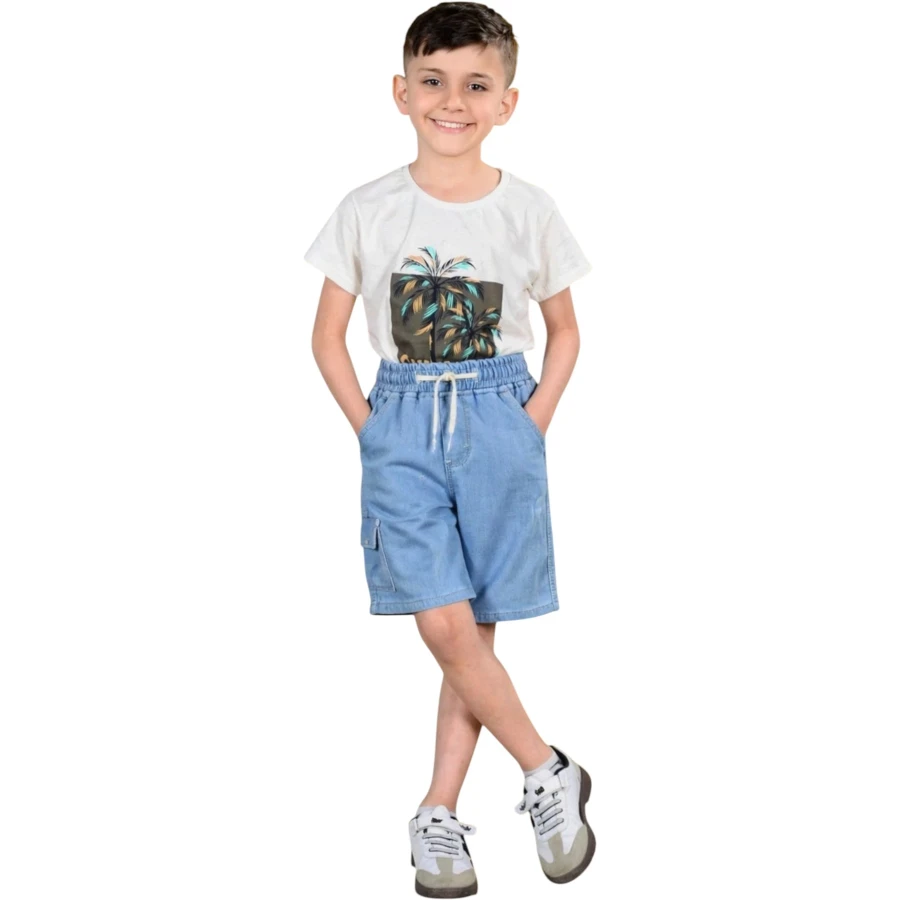 ERKEK ÇOCUK TRİCOT KAPRİ PAMUK 5Y,7Y,9Y,11Y,13Y Erkek