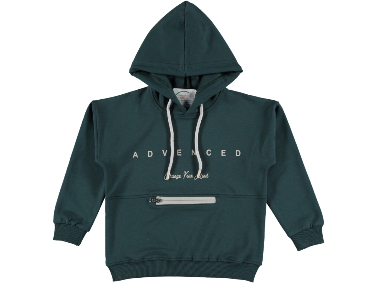 ERKEK FERMUAR DETAYLI KAPÜŞONLU SWEAT 11/15 YAŞ