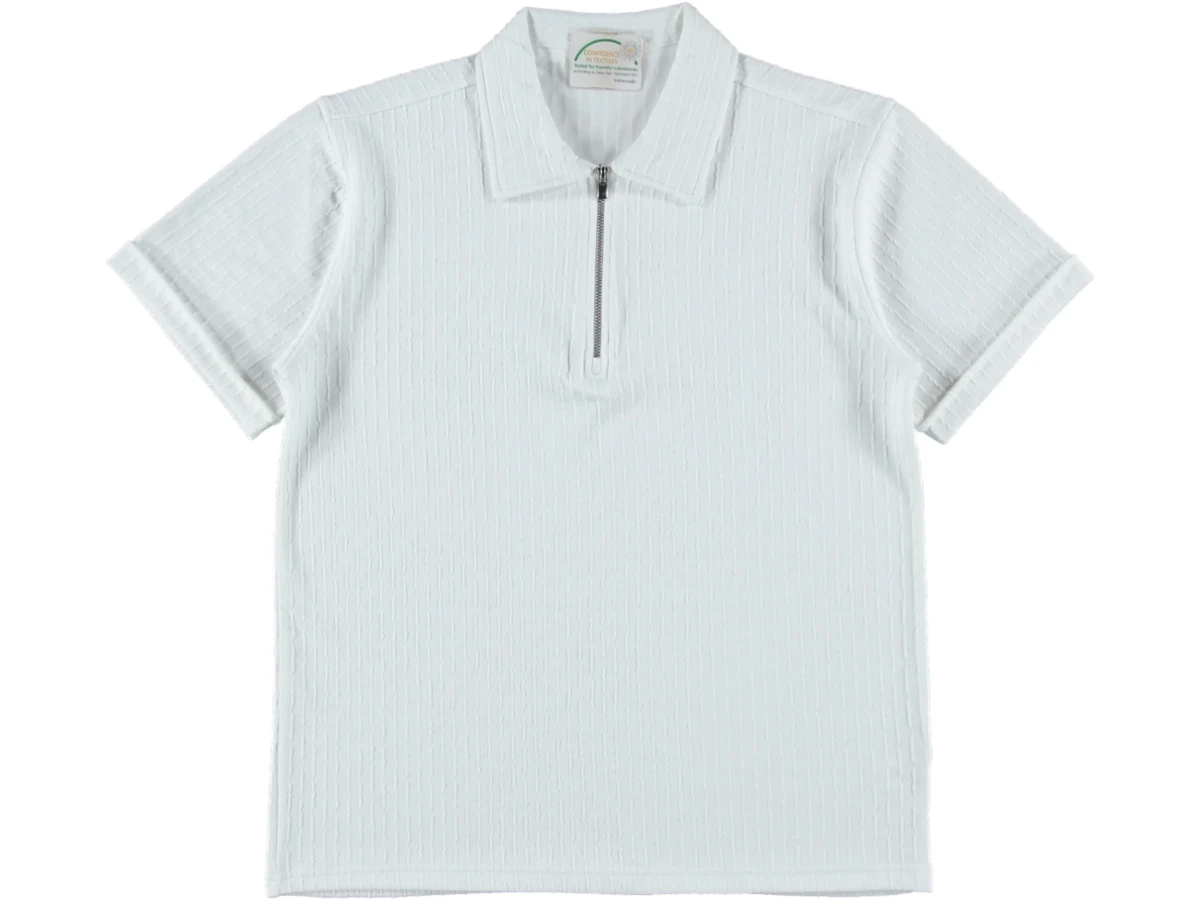 JAKARLI YARIM FERMUARLI ERKEK TİŞÖRT S/2XL