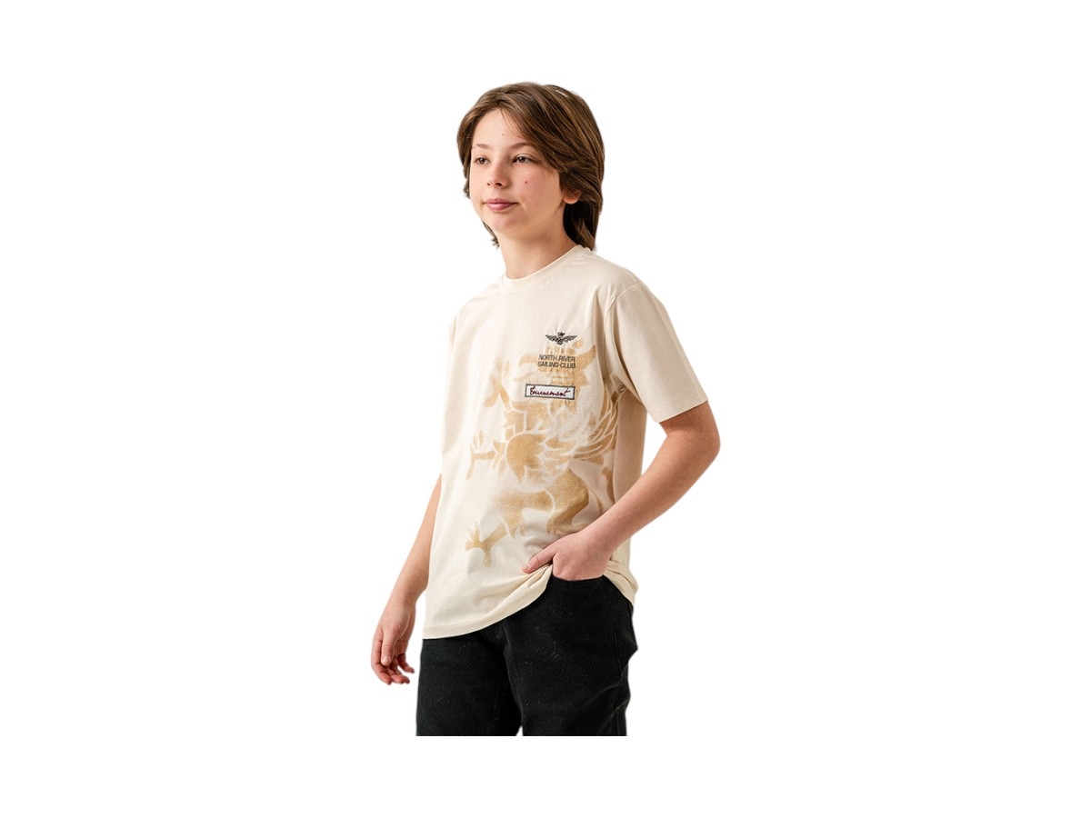 ERKEK O YAKA EJDERHA BASKILI NAKIŞLI TSHIRT 9/12 YAŞ