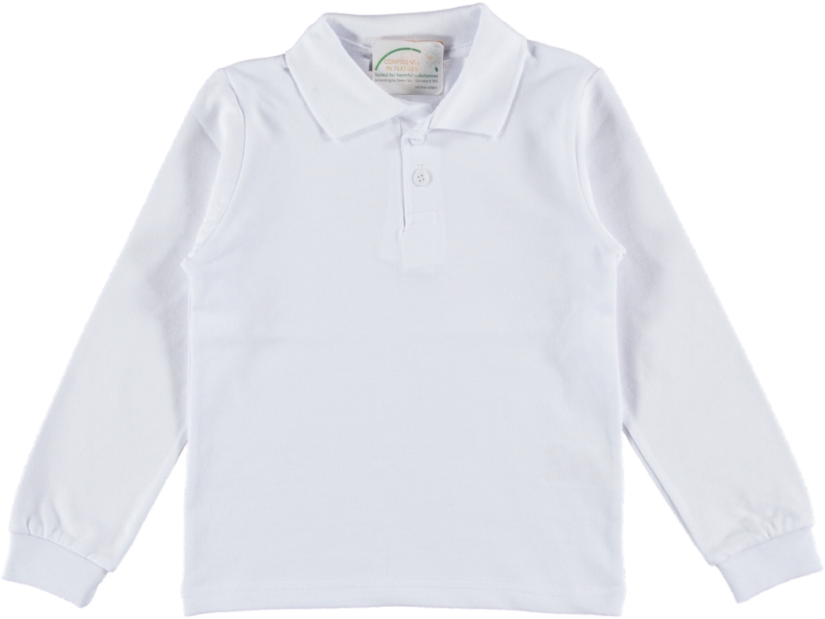 ERKEK POLO YAKA BEYAZ OKUL UZUNKOL SWEAT 14/17 YAŞ