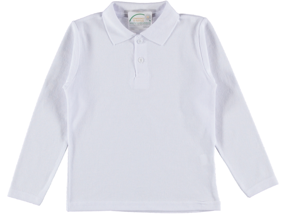 ERKEK POLO YAKA BEYAZ OKUL UZUNKOL SWEAT 6/9 YAŞ