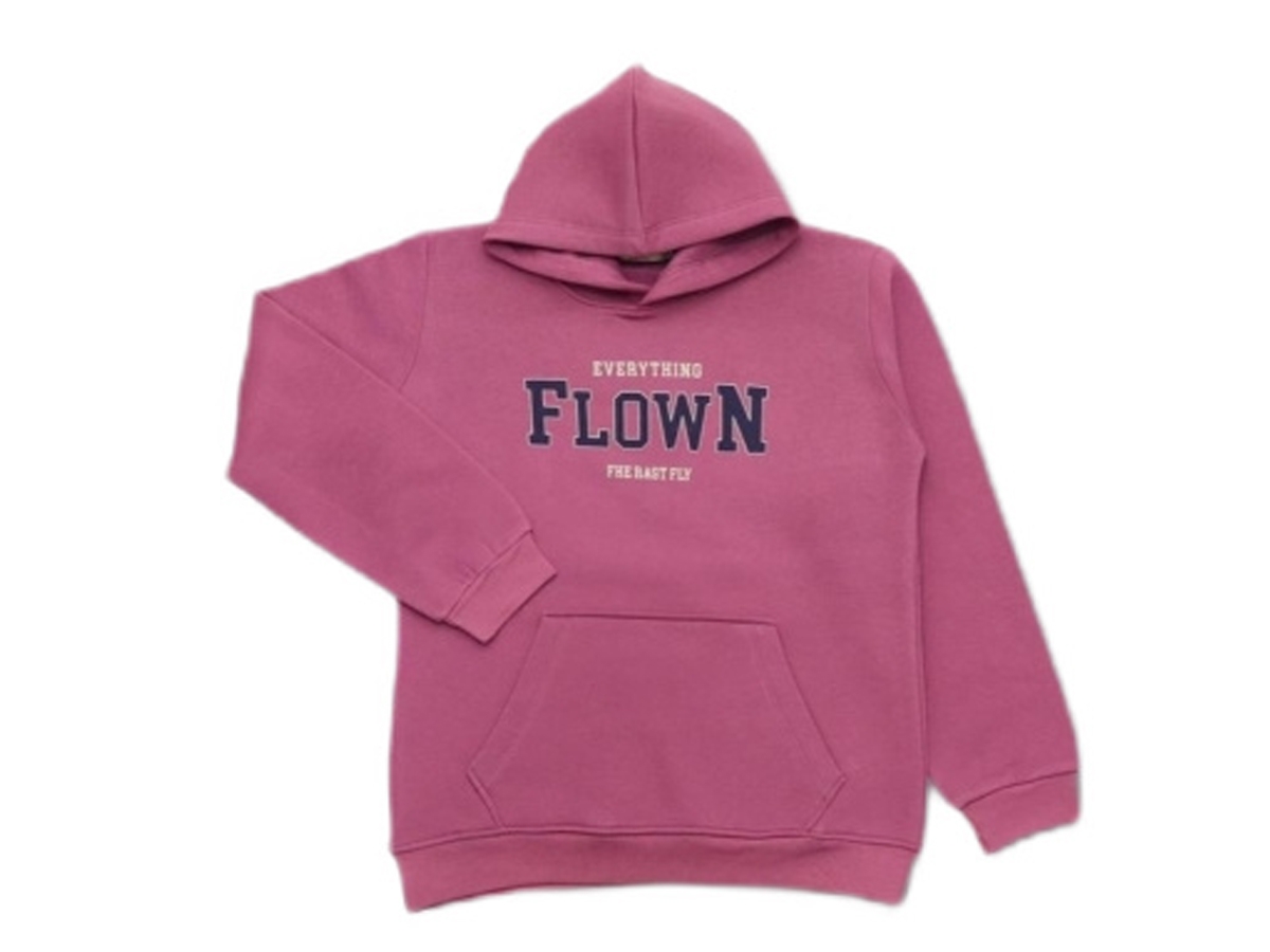 FLOWN BASKILI ÜÇ İP KAPÜŞONLU KIZ SWEAT 13/16 YAŞ