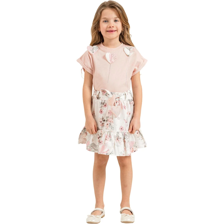 GABARDİN KALPLİ KIZ TAKIM 4Y,5Y,7Y,9Y Kız