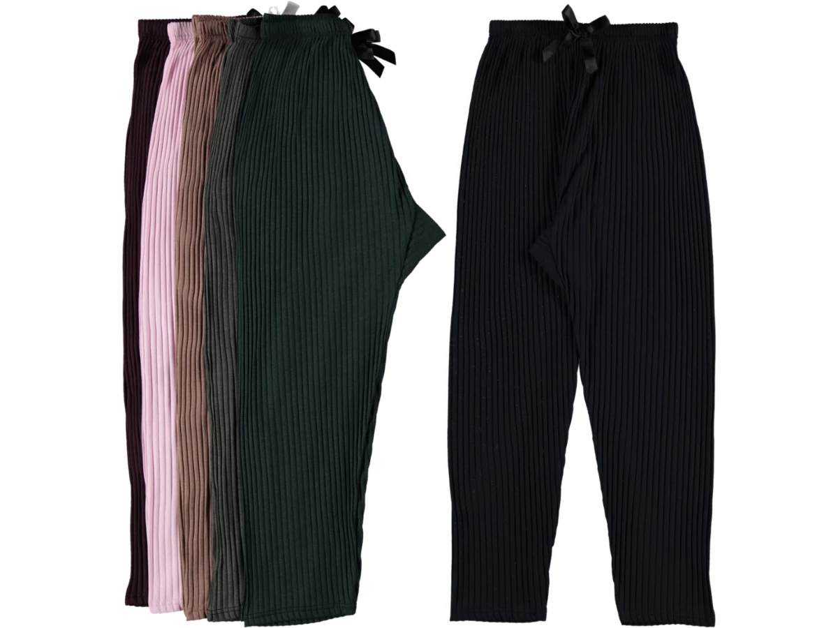 GRAMAJLI KALIN ÇİZGİLİ SÜPREM PİJAMA ALT L/XL