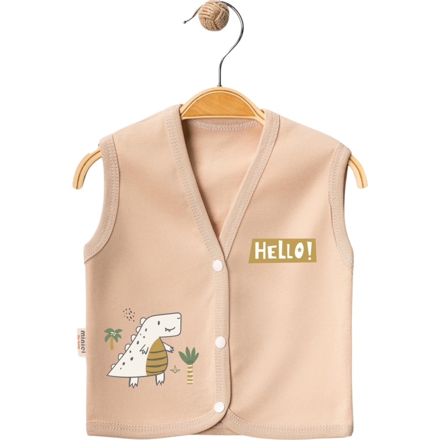 HELLO DİNO BASKILI ASKILI PENYE SERİ YELEK 1/9 AY