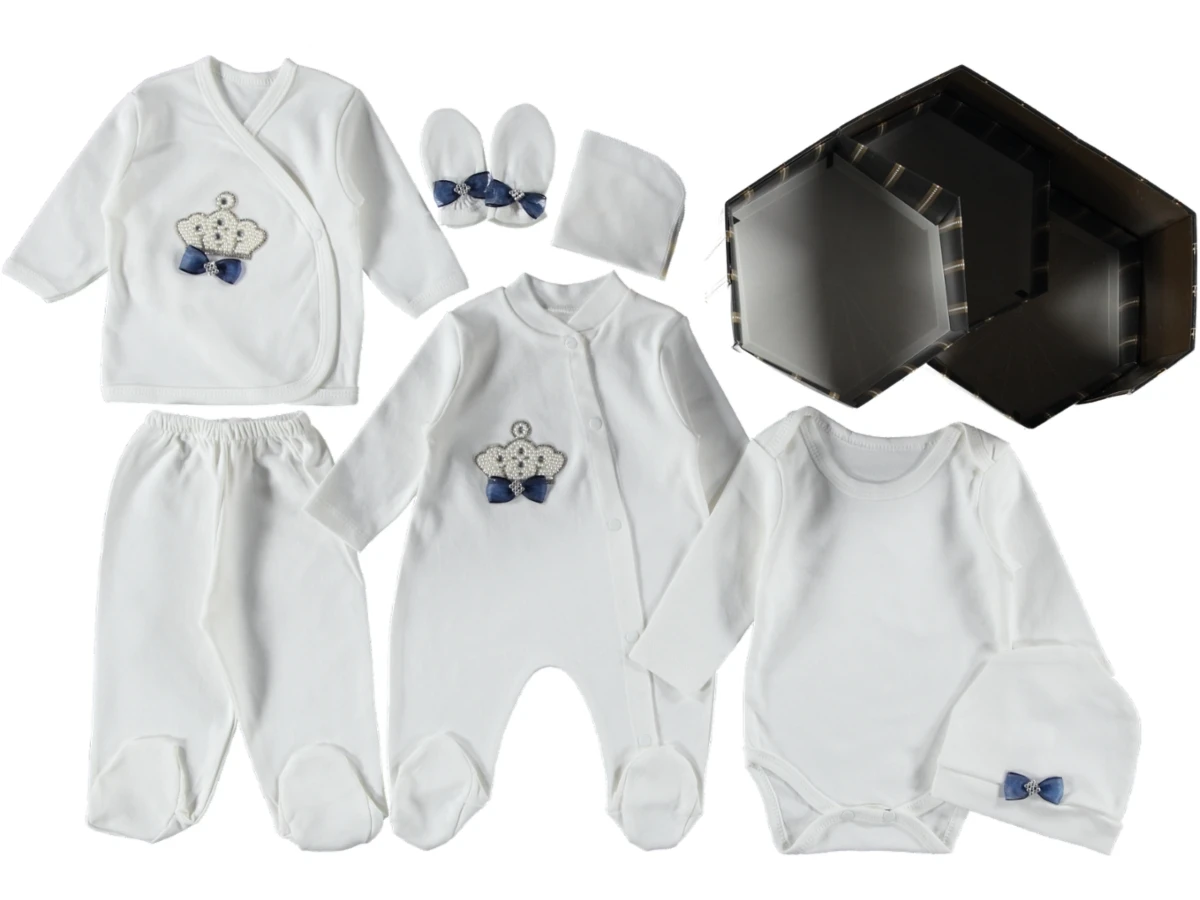  İNCİ TAÇ NAKIŞLI 7 Lİ ZIBIN SET 1/3 AY