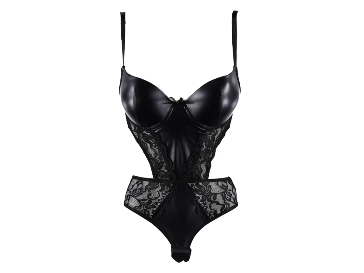 C CUP DERİ BAYAN BODYSUIT XL/3XL