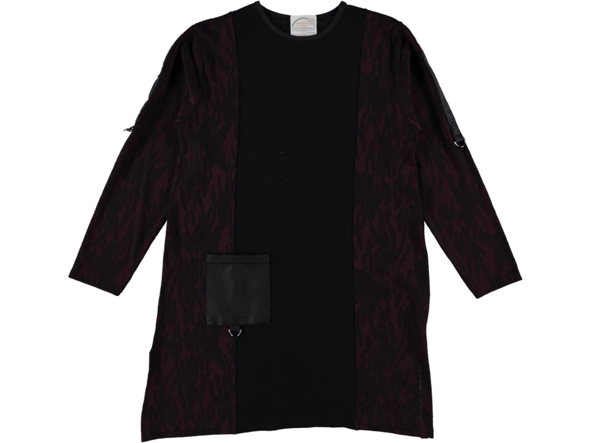 KADIN JAKARLI DERİ CEPLİ TUNİK L/2XL
