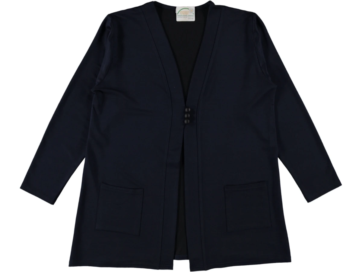 KRİSTAL DÜĞMELİ CEPLİ CEKET L/2XL