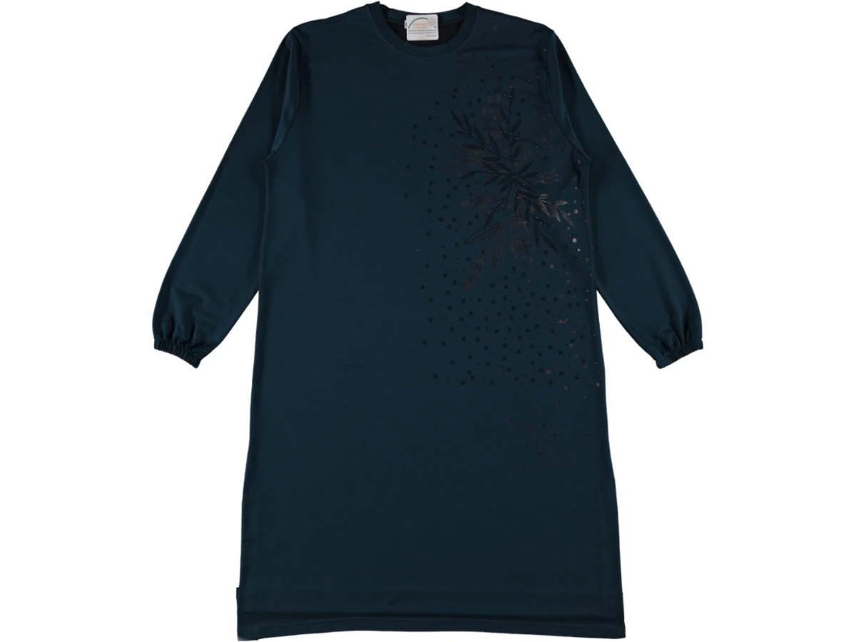 KRİSTAL ZEYTİN YAPRAK TAŞLI BAYAN TUNİK L/2XL