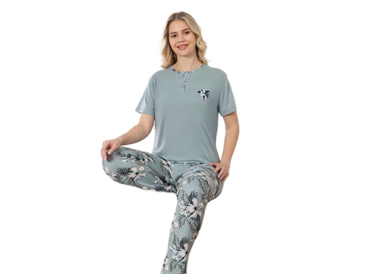 MODAL PENYE KISA KOL BAYAN PİJAMA TAKIM M,L,XL,2XL