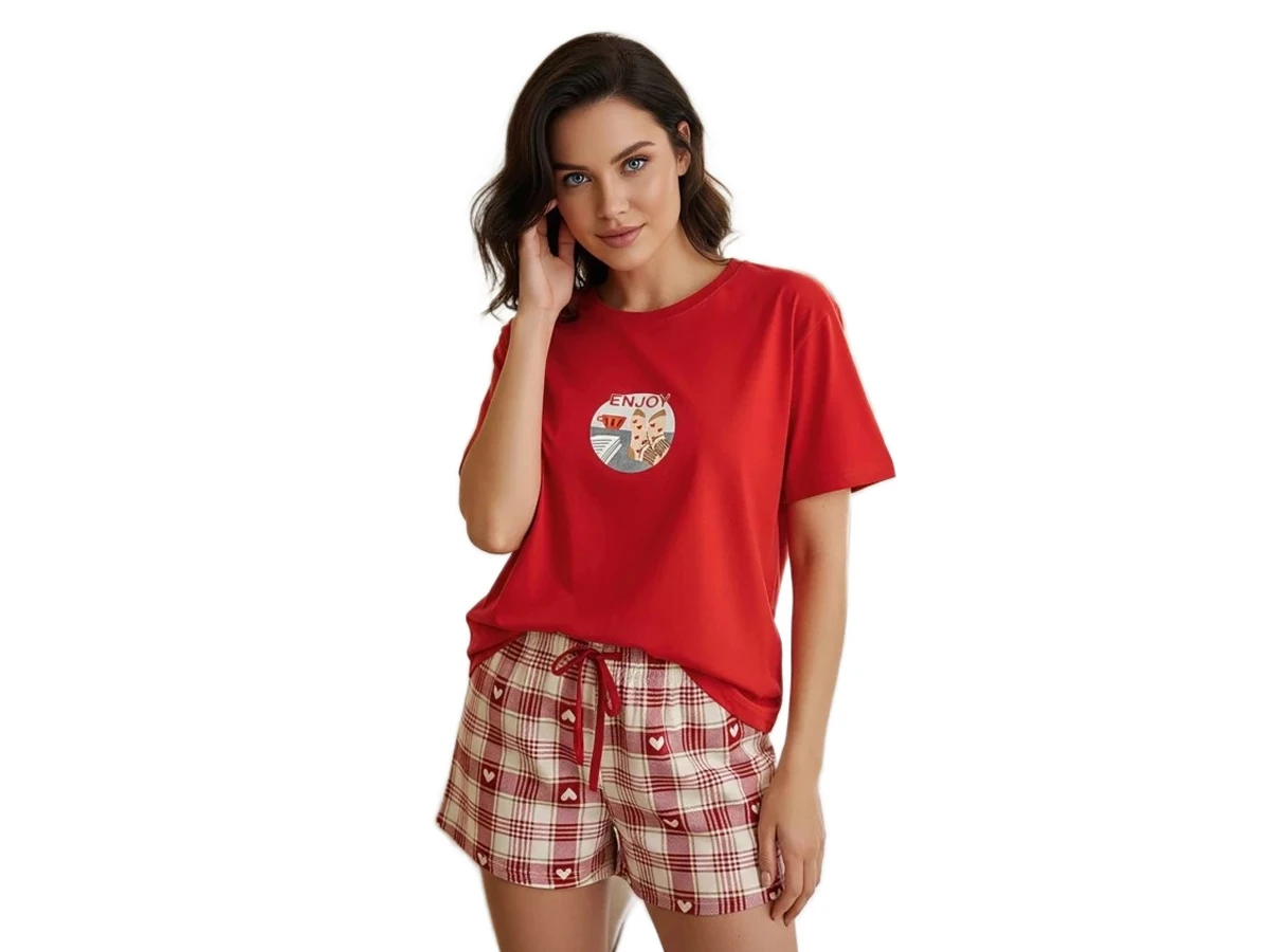 PENYE KISA KOL ŞORTLU BAYAN PİJAMA TAKIM S/2XL